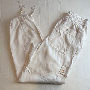 Athleta Women's White Cargo Elastic Waist Jogger Pants Size XS